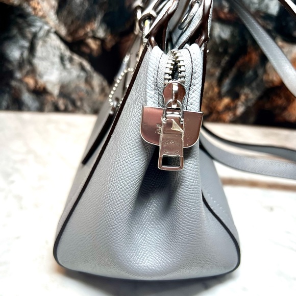 Dove Gray Saffiano Leather Coach Bag - Picture 3 of 6